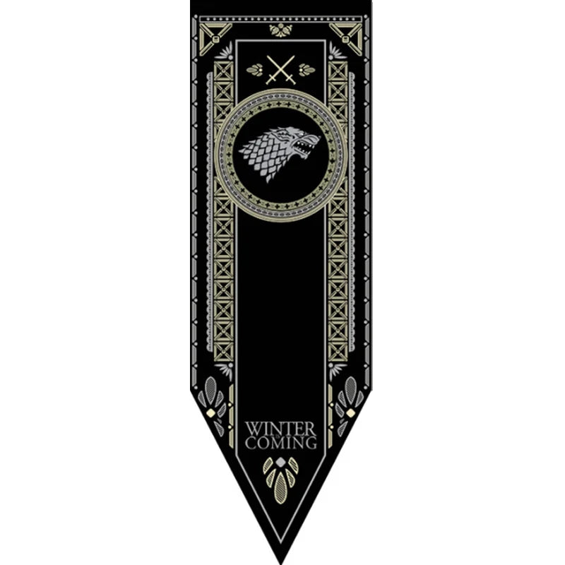 Game of Thrones Noble House Sigil Banner – Wolf & Dragon Edition