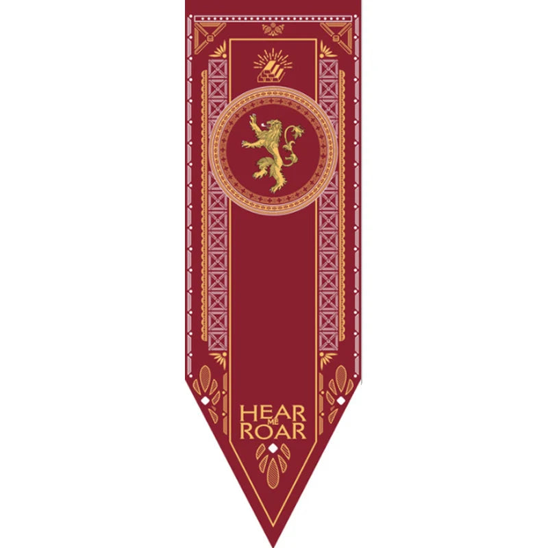 Game of Thrones Noble House Sigil Banner – Wolf & Dragon Edition