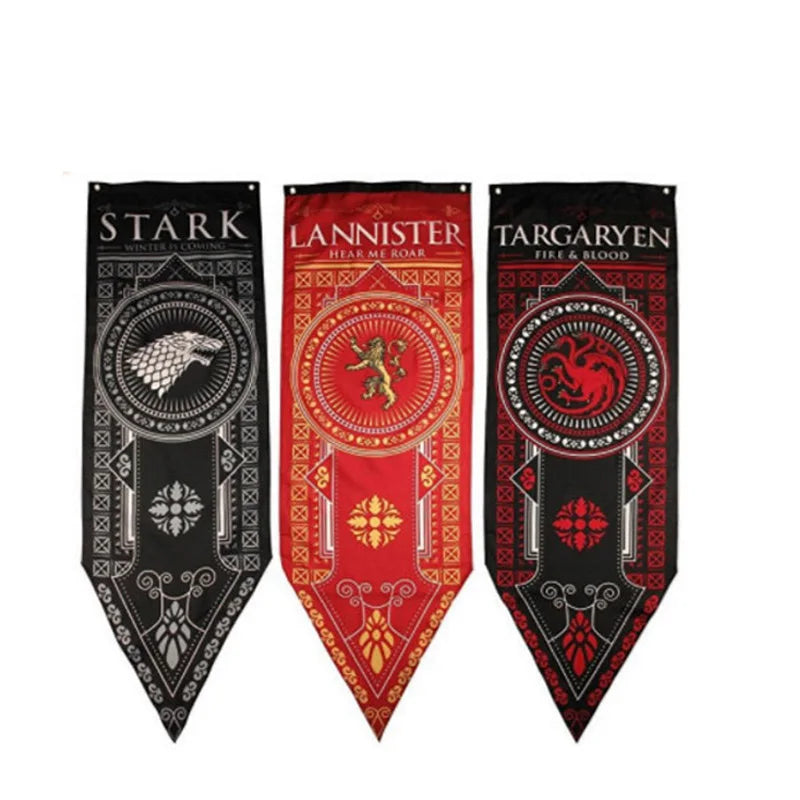 Game of Thrones Noble House Sigil Banner – Wolf & Dragon Edition
