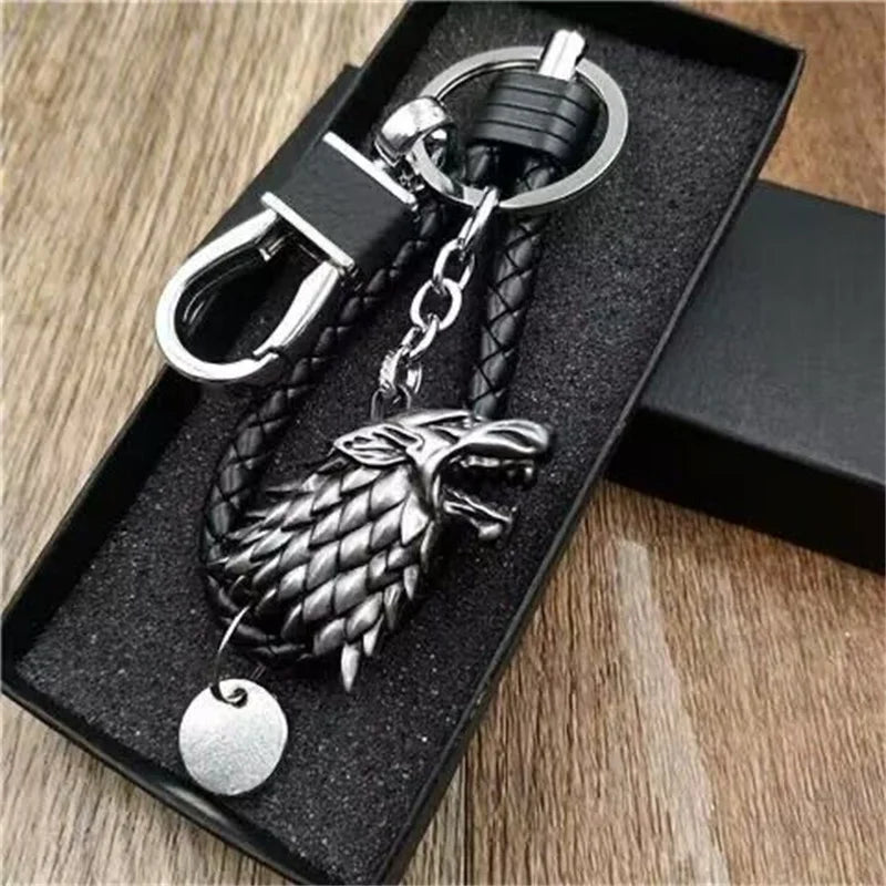 The Winterfell Warden: House Stark Direwolf Keychain
