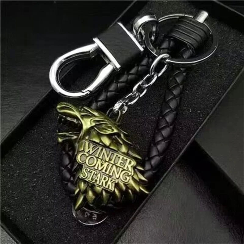 The Winterfell Warden: House Stark Direwolf Keychain