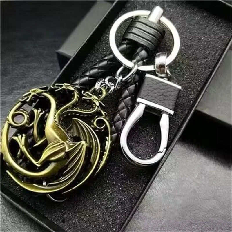 The Winterfell Warden: House Stark Direwolf Keychain